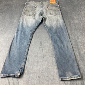 Levi's 513 Jeans Mens 34x30 Blue Denim Cotton Stretch Medium Wash Straight Leg